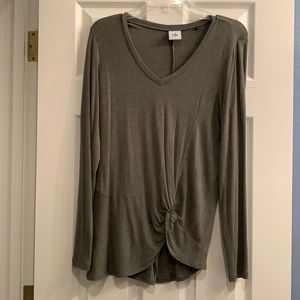 Cabi olive green, super soft, long sleeve shirt